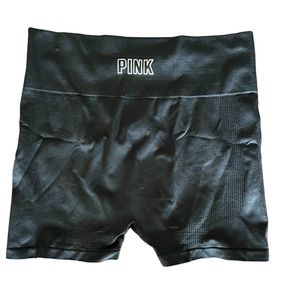 VS Pink Black Biker Shorts - L